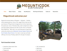 Tablet Screenshot of megunticookcampgrounds.com